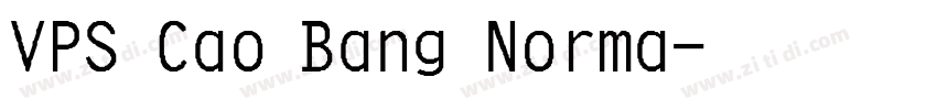 VPS Cao Bang Norma字体转换